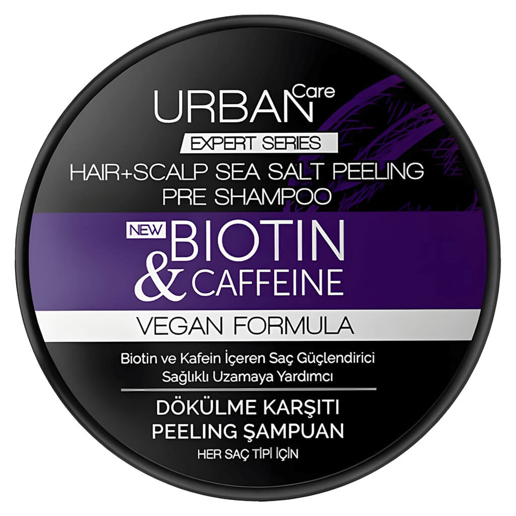 اسکراب کف سر اربن کر مدل بیوتین و کافئین وزن 200 گرم