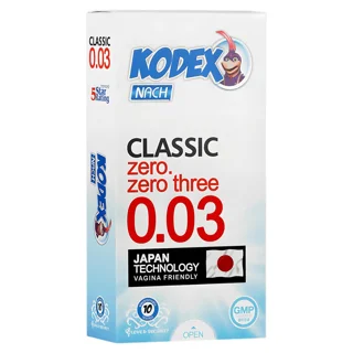 کاندوم کلاسیک 0.03 کدکس بسته 10 عددی