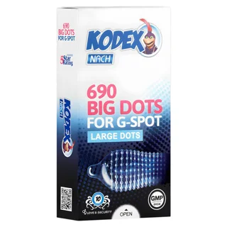 کاندوم خاردار کدکس مدل Big Dots بسته 10 عددی